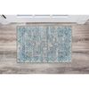 Linon Washable Wills Polyester 2'x3' Rug in Gray