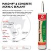 Red Devil 0646 Masonry and Concrete Acrylic Sealant, 10.1 oz., Made in USA