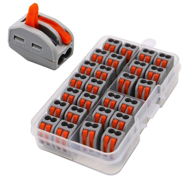 CESFONJER Lever Nut Connector Assortment Conductors 26 pcs Compact Wire Connectors 222-412.