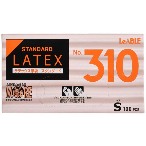 Libre Latex Gloves, Standard (Powdered), No.310, S Size (100 Pieces)