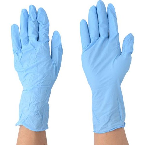 Kawanishi Industrial Gloves, Nitrile, Ultra-thin, Long, Powder-free, Blue, 100 pcs, #2038, bule