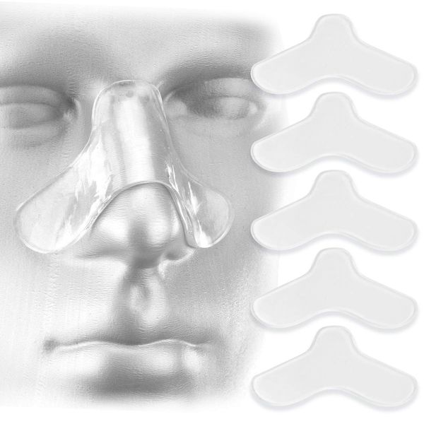 5 Pack Nasal Pads for CPAP Mask - CPAP Nose Pads - CPAP Supplies for CPAP Machine - Sleep Apnea Mask Comfort Pad - Custom Design & Can Be Trimmed to Size - CPAP Cushions for Most Masks