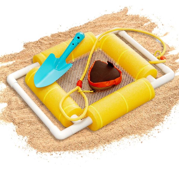 fzwzydd Floating Shark Tooth Sifter for The Beach,Lightweight Floating Sand Sifter for Shark Teeth,Shark Teeth Sifter for Beach,Sand Sifter for The Beach,Floating Beach Sifter for Shark Teeth