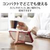Elecom P-DSCMPBHBK Compact Smartphone Stand with Bag Hanger Function Matte Black