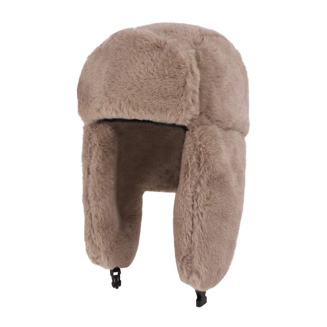 Winter Cozy Plush Ushanka Russian Hat Windproof Thermal Full Hood Earflap Hat Skull Cap Snowmobile Ski Hunting Trapper Hats for Women Teen Girls, Xmas Gift Brown