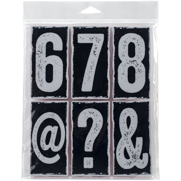 Stampers Anonymous_AGW "Big Number Blocks" Cling Mounted Stamp, Grey