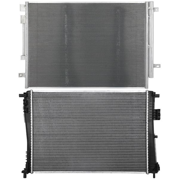 Radiator & AC Condenser Cooling Kit For 2017-2022 Chrysler Pacifica 3.6L 3604CC
