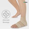 Juzo Reversible Versatile Support 30-60mmHg Ankle Compression Wrap, Black, L