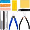 Waltool 15Pcs Gundam Modeling Tools Set, Basic Modeler Craft Hobby Tool for Gundam Models Assemble Building Repairing
