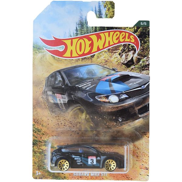 HOT Wheels 1:64 Scale Black Subaru WRX STI 6/6