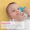 MAM Mini Cooler Teether with Clip, Boy, 2+ Months, 1-Count, White/Blue