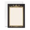 PaperDirect Black Border Flat Invitations with Gold Foil Embossed Accents, 28 Count