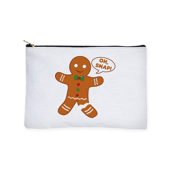 CafePress Oh Snap Gingerbread Man Zipper Makeup Pouch, 8.5"x6"