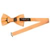 TIES R US Plain Peach Satin Silk Mens Bow Tie
