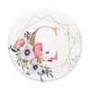 White Blush Pink Flowers Floral Rose Monogram letter C