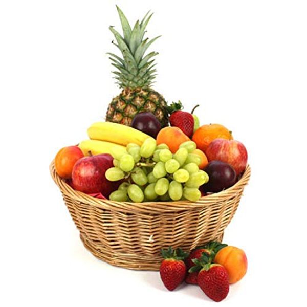 West End Fruit Basket - Fruit Gift Baskets and Gift Hampers with Next Day UK delivery with Personal Message Attached