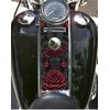 Kustom Cycle Parts Gothic Red Roses Dash Panel Console Insert! Compatible with 2008-2024+ Harley Davidson Road King Dash