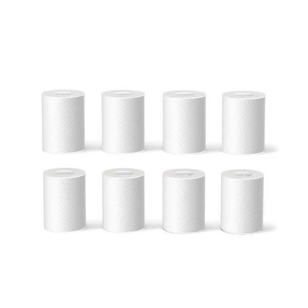 Frizzlife Faucet Extender 8pcs Replacement Cartridge, 8pcs PP Cotton Filter for FF1080, FF1080-EX, FF1440 Sink Faucet Water Filter