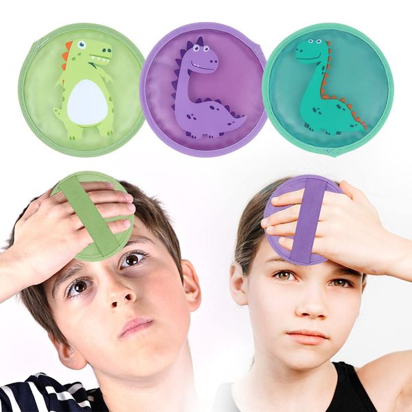 Hilph Kid Ice Pack Cold Compress for Kids Injuries, 3 Bump Ice Pack with Soft Backing Kids Cold Packs for Child Pain Relief, Childrens Ice Packs for Kids Swelling, Bruise, Fever -4.7"