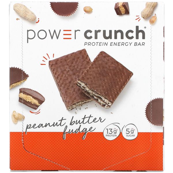 Power Crunch Protein Energy Bar, Peanut Butter Fudge, 12 Bars, 1.4 oz (40 g)