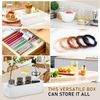 Mobestech 8Pcs Storage Bins Storage Basket Versatile Kitchen Pantry Organization Plastic Storage Container Under Sink Bathroom Organize
