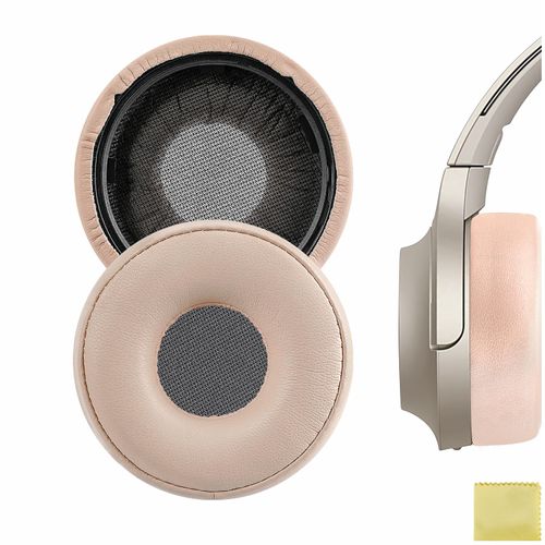 Geekria QuickFit Replacement Ear Pads Compatible with Sony WH-H800 Headphones, Ear Cushions (Light Gold)