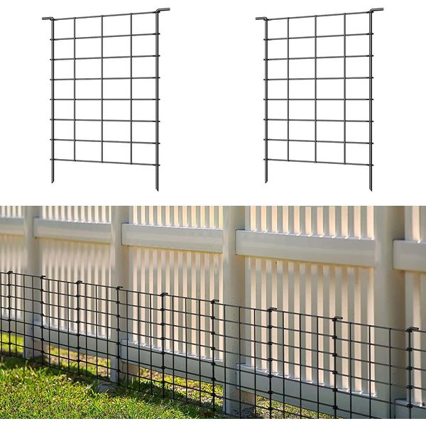 10-Panel Square 10ft Connecting Garden Fence, 19"x13" each