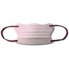 Advanced SMArt FIB-02 3D Non-Woven Round Shape 3D Pleated Mask Fit (Pale Pink x Wine Red, Regular Size, Pack of 30