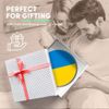 1 x Round MDF Magnet - Ukraine Flag Map 9056
