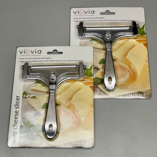 VIOVIA 2-PACK! Wire Cheese Slicer Stainless Steel VIO-1059 (New)