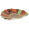 Patterned Turkey Thanksgiving Appetizer Plate - Set of 4
