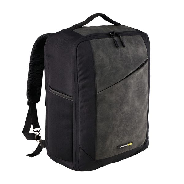Cabin Max Manhattan Travel Bag | Cabin Bags 45x36x20 | Laptop Bag/Shoulder Bag for Easyjet (Black RPET 45x36x20cm)