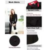 Esabel.C Womens Button Down Shirts Long Sleeve Regular Fit Stretch Work Blouse Black M