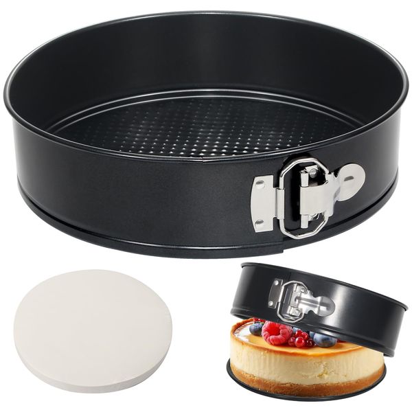 7 Inch Springform Pan for Instant Pot 6, 8 Qt Pressure Cooker 50Pcs Parchment Paper Baking Mold Round Leakproof Nonstick Removable Bottom Bakeware for Cake Cheesecakes Pizza and Quiches Accessories