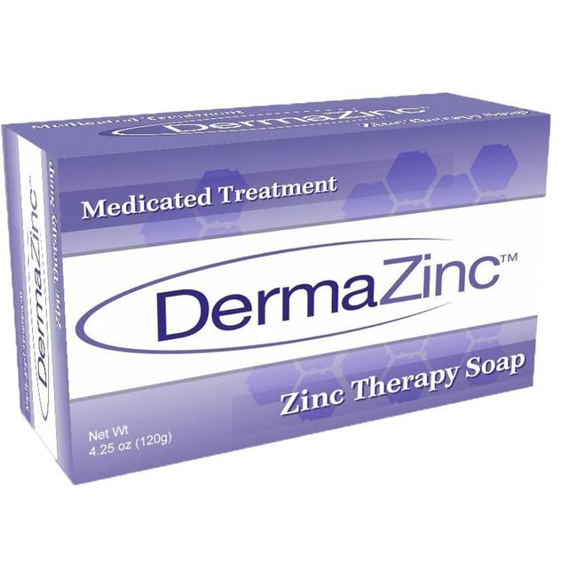 DermaZinc Therapy Soap, Zinc Soap for Skin, Skin Disorder Relief Soap for Psoriasis, Dermatitis, Eczema, and Other Skin Condition Symptoms