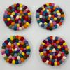 Wool Felt Coasters Set of 4 (4 Multi Colors)