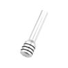 X AUTOHAUX 2pcs Car Door Lock Knobs Interior Aluminum Alloy Silver Tone