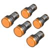 Heschen 5x AD16-22D/S LED Indicator 220V AC 20mA Yellow
