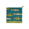 Mud Pie Blue Fish Patterned Towel; 26" x 16 1/2"