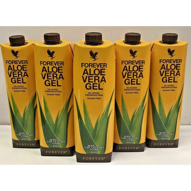 5 Forever Living Aloe Vera Gel 1 Liter ea Kosher/Halalexp.2023