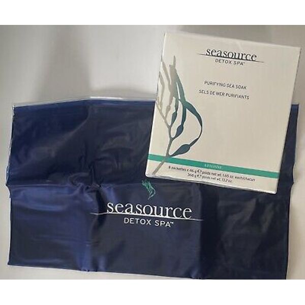 Arbonne Seasource Detox SPA 8 Packettes Purifying Sea Soak & Bath Pillow NIB