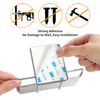 Self Adhesive Bar Soap Dish for Shower, Bathroom Holder Wall Silver 