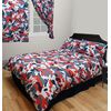 King Size Camouflage Red Black Grey Duvet Cover Set