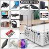 Mini Projector 7500 Lumens, 1080P Full HD Supported Mini Projector, Portable ...