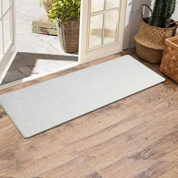 Yancorp 1/10 Inch Ultra Thin Door Mat,17"x48"Entryway Rug,Anti-Slip Indoor Door Mat for Low Clearance Front Door,Outdoor Rug,Kitchen Bath Mat with Non Slip Rubber Backing Machine Washable