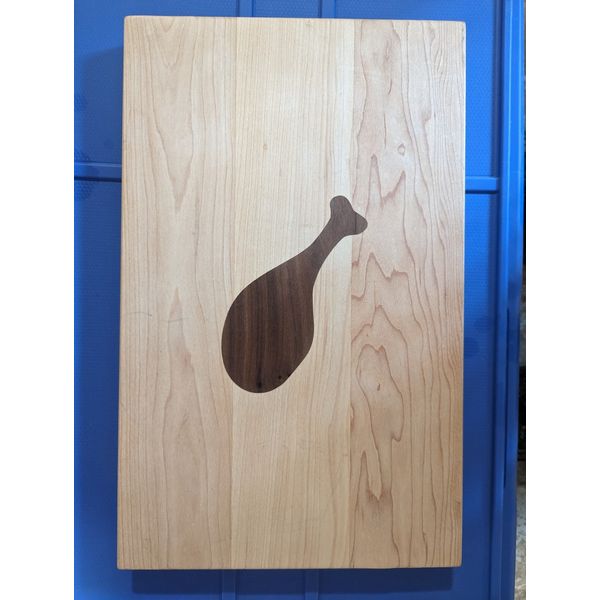 Maple Cutting board with Walnut inlay 