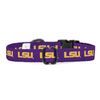LSU Tigers Adjustable Dog Collars and Leashes | Fits Pets Officially Licensed (Medium Collar)