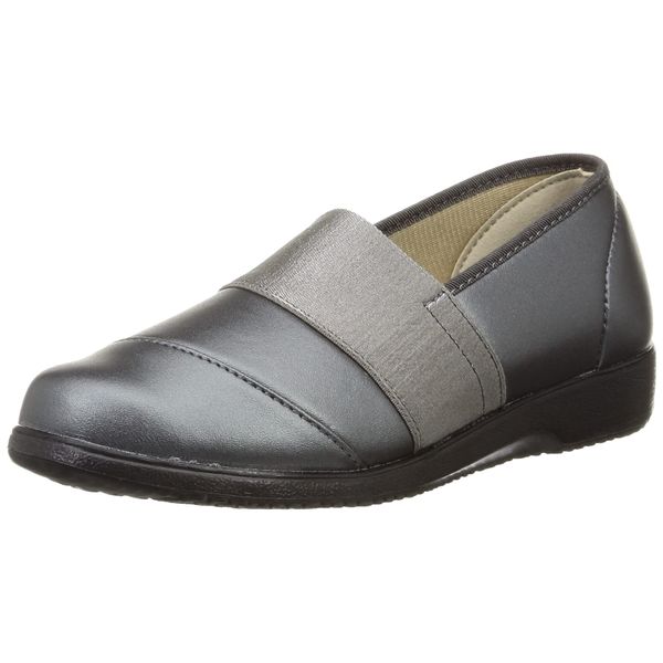 Medical Elder ME0054 Women's Shoes, Fatigue Relief, Promotes Circulation of the Feet, Therapeutic Therapy, Women's, Nursing, Wide, 4E Slip-on, Heel Treading, General Medical Devices, gunmetal