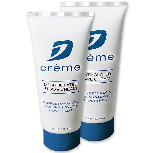 DORCO D Crème Mentholated Shaving Cream - for a Smooth and Soothing Shave (2 Pack)