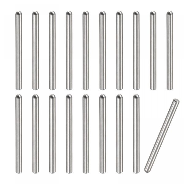 uxcell Dowel Pins 304 Stainless Steel Round Head Flat Beveled End Dowel Pins Wood Bunk Bed Shelf Peg Support Shelf Fixing Element 2x30mm Pack of 20